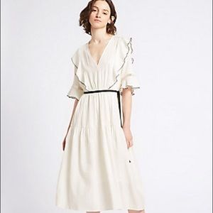 Marks and Spencer seersucker midi tea dress